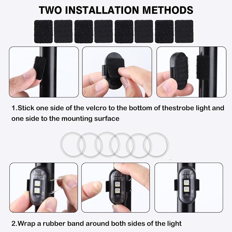6PCS Wireless LED Lights for Car with Remote Control, Wireless LED Strobe Lights 8 Colors USB Charing IP65 Waterproof Anti-Collision Warning Light for Car Interior Truck Motorcycle Drone Aircraft Bike 6PCS Wireless LED Lights for Car with Remote Control, Wireless LED Strobe Lights 8 Colors USB Charing IP65 Waterproof Anti-Collision Warning Light for Car Interior Truck Motorcycle Drone Aircraft Bike