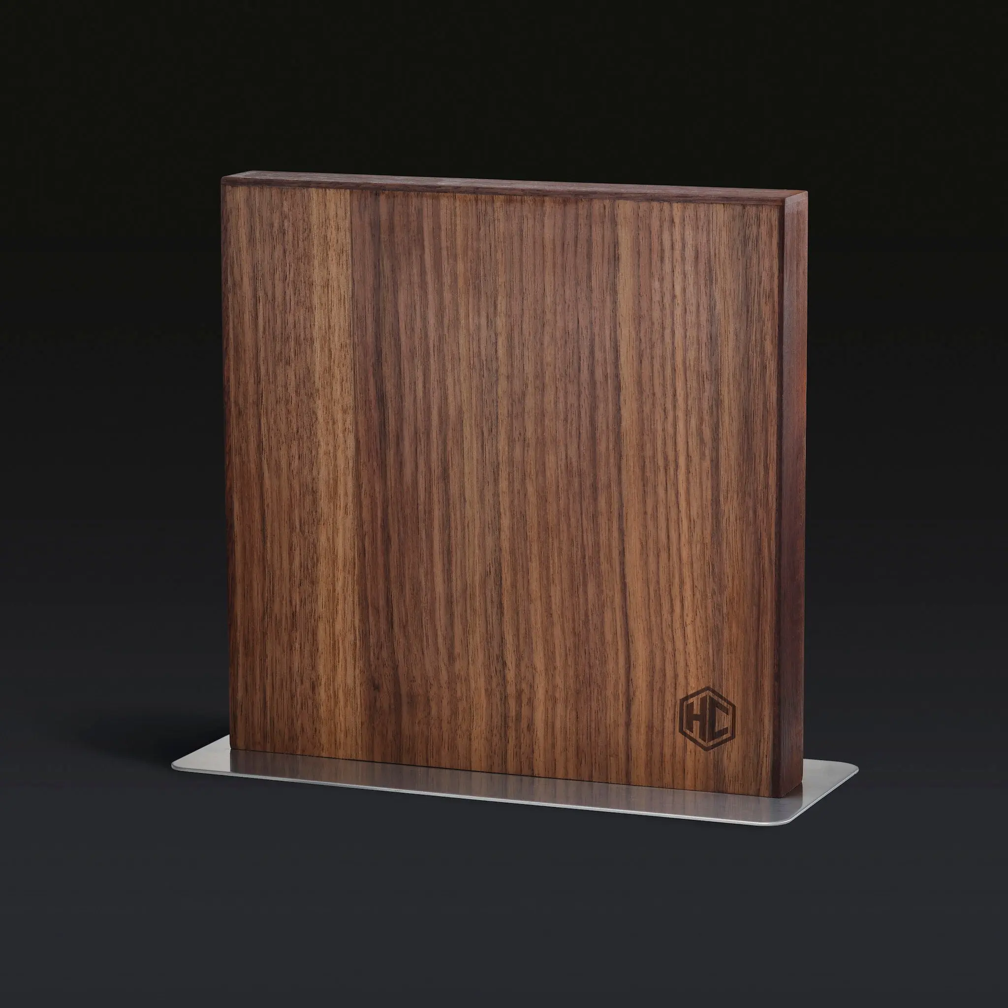 HexClad Walnut Magnetic Knife Block