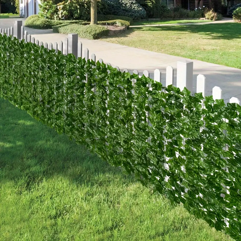 118x39 Inch Artificial Ivy Privacy Screen, Realistic Faux Greenery Panel for Outdoor Home Garden, Patio Privacy & Aesthetic Boost, Instant Wall Green, Garden Decor, Outdoor Wall Decor