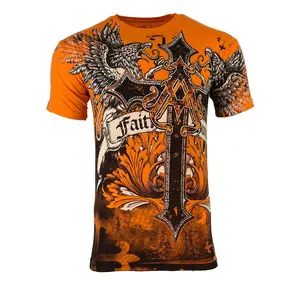 Archaic Affliction Men's T-Shirt WINGED CREATURE Wings Biker S-3XL Crewneck Cotton