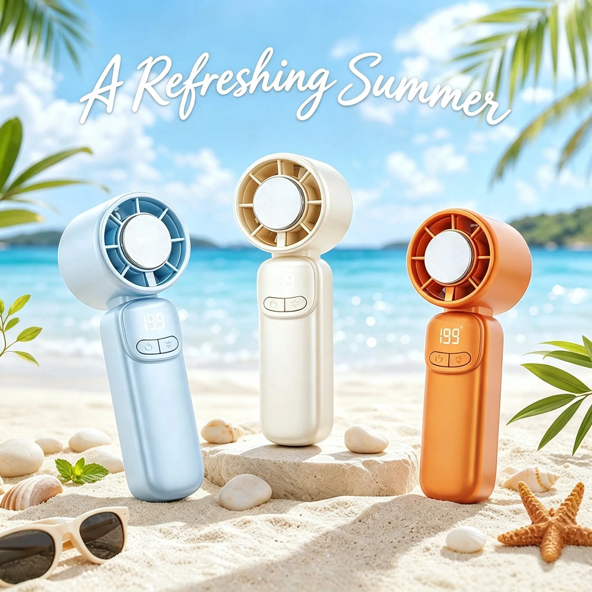 USB & Mobile Fans, Personal Portable Rechargeable Handheld Mini Fan with LED Display Screen, Adjustable Speed, Lightweight Pocket-Size, ABS Material for Summer Travel, Outdoor Activities,back to school,back to school haul