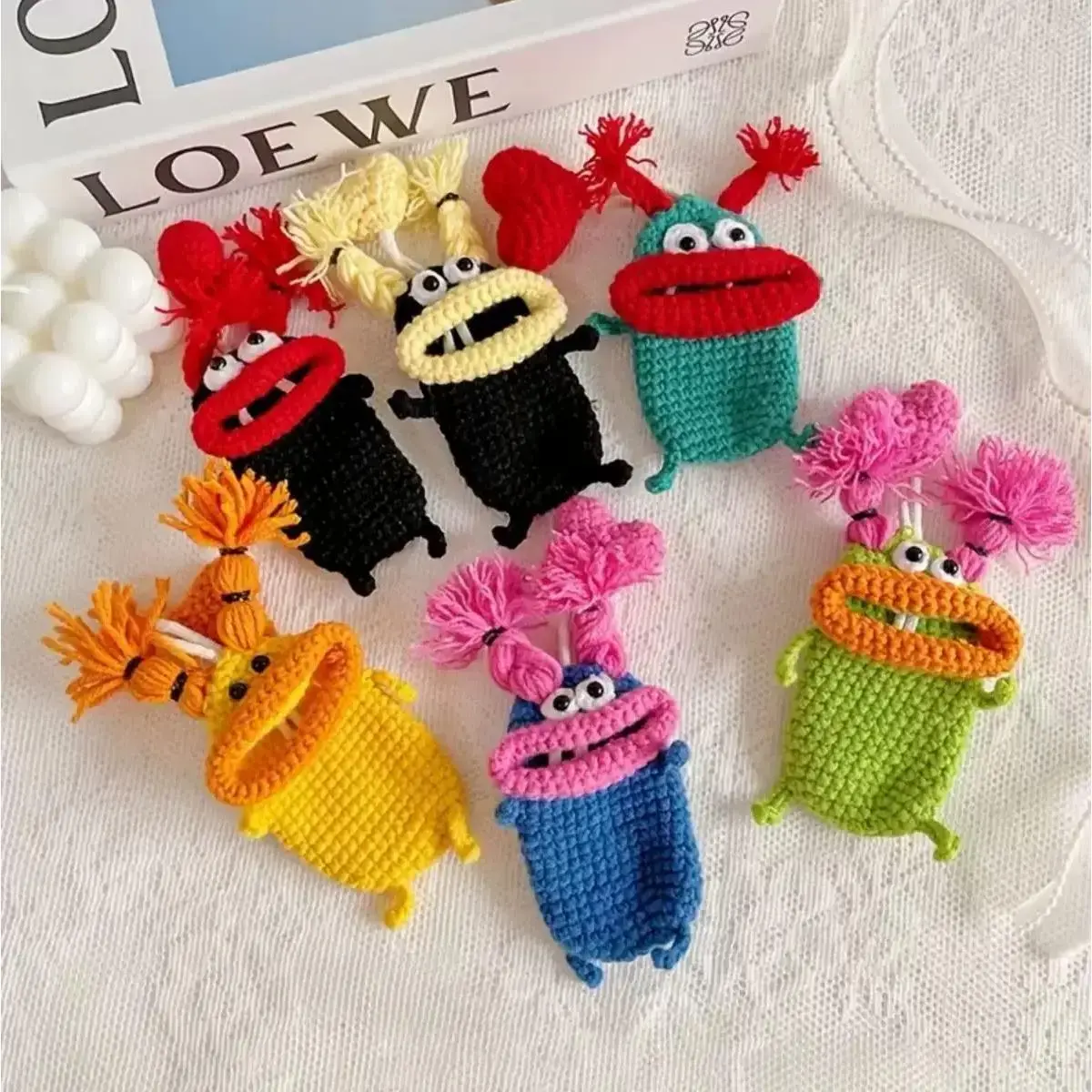 Handmade Crochet Winter Ugly Cute Key Cover – Funny Universal Protector for Car & Regular Keys | Handcrafted Yarn Key Case, Cute Gift for All Ages