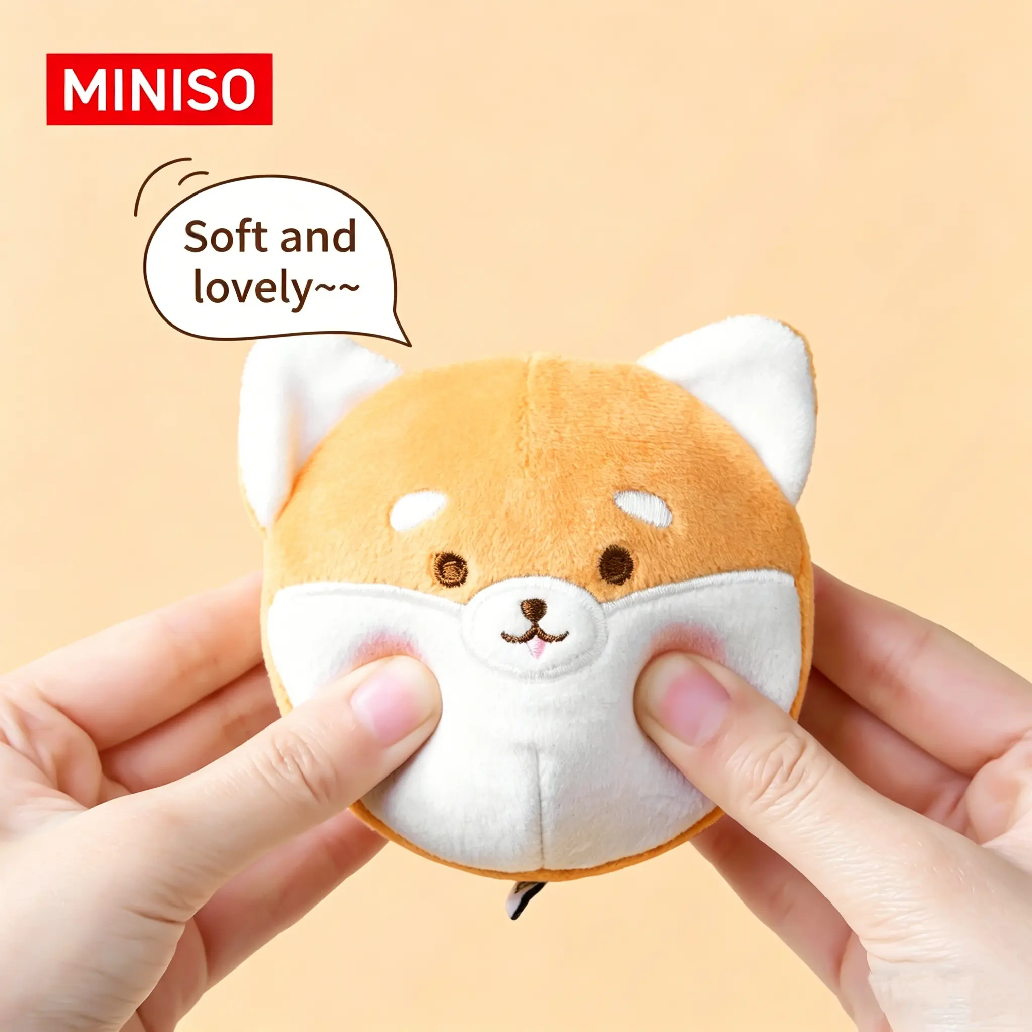 MINISO Fun Ah Chai Squishie Stuffed Toy - Soft Portable Squeeze Fidget Toy for Stress Relief, Anxiety Calm & Daily Entertainment#Summervibes, Squishie Stuffed Toys, Back To School