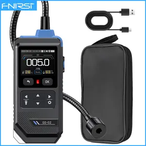 FNIRSI GD-02 Portable Handheld Gas Leak Detector with 36cm Probe and 3 Alarms, 50000PPM Color Screen Display for Methane and LPG Detection in Home Safety Systems