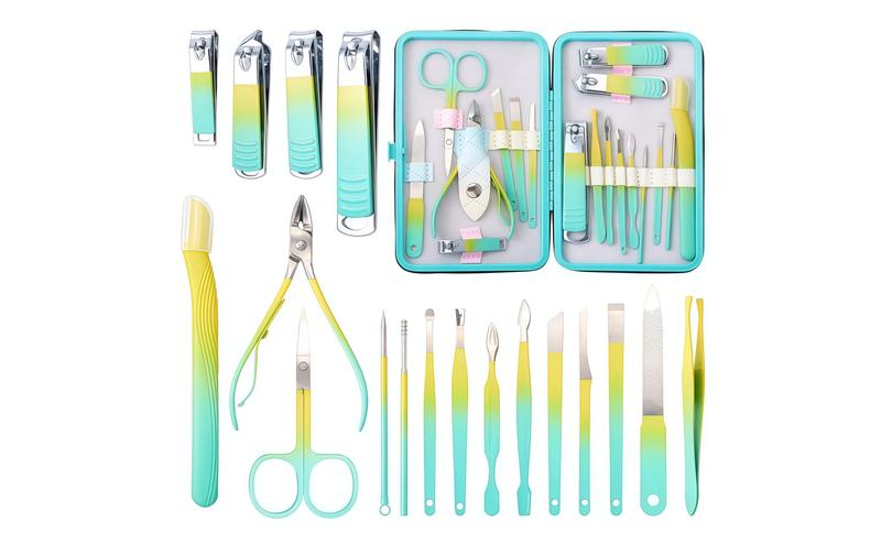 LMMAKE Professional 18pcs Nail Clippers Set Stainless Steel Manicure Pedicure Tools with Travel Case Complete Filing Trimming Grooming Kit for Precise Nail Care Ideal for Travel Home Use Salon Professionals
