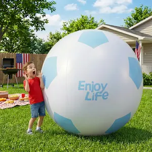 Giant Inflatable Soccer Ball 31.5In/2.6Ft | 78.7In/6.5Ft | 2026 World Cup Party Gifts | Heavy-Duty Anti-Burst for Backyard Lawn Games Guards Shin Mini Religious