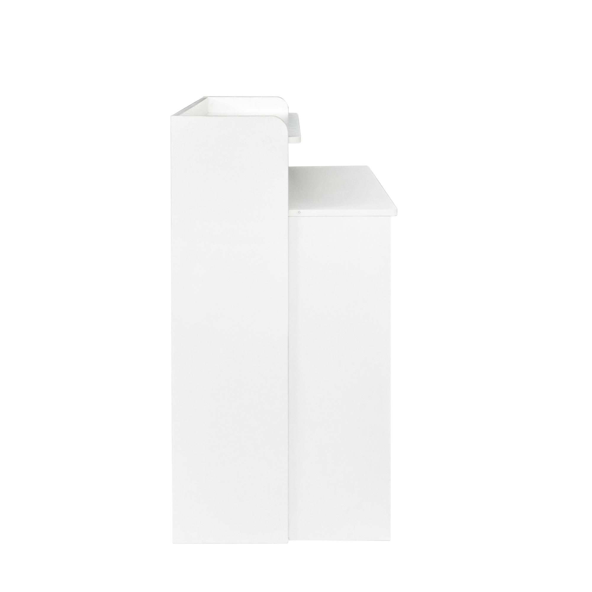 Transformer Dining Table, Extendable Dining Table with Storage Cabinet, Space Saving Expandable Table for Small Apartment Kitchen Dining Room, White Modern Design