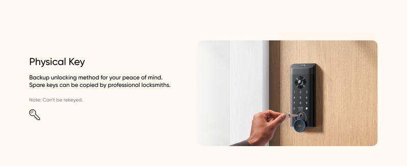 eufy Security Video Smart Lock E330, 3-in-1 Camera+Doorbell+Fingerprint Keyless Entry Door Lock, WiFi Door Lock,App Remote Control,2K HD,Doorbell Camera,No Monthly Fee｜Spingtok