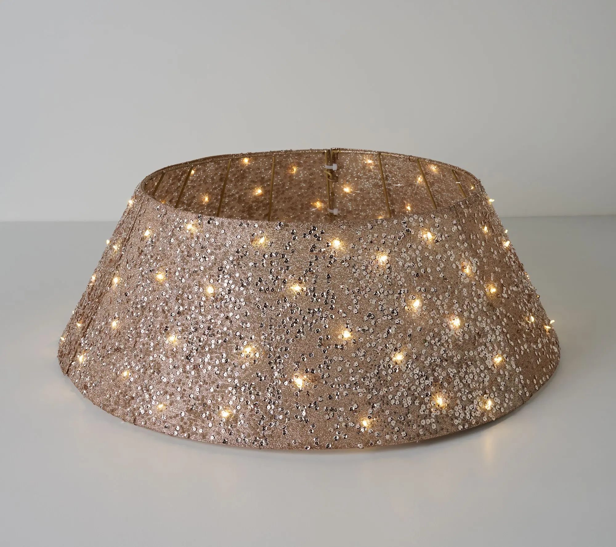 Illuminated Sequin Christmas Tree Collar by Kim Gravel