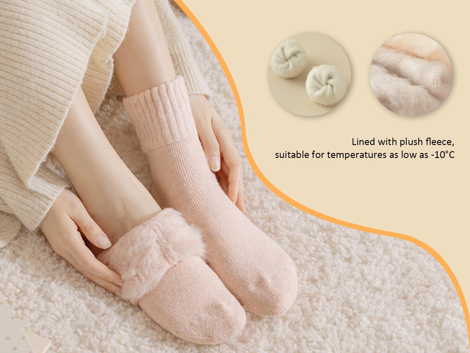 Women's Solid Mid-calf Socks, Casual Soft Comfy Warm Socks for Fall & Winter, Women's Socks for Daily Wear