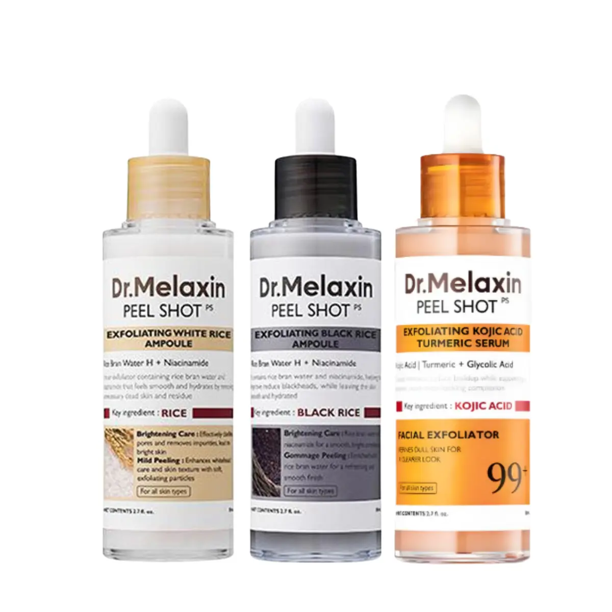 [Dr.Melaxin] Peel Shot Exfoliating Peeling Ampoule 80ml - Soft Exfoliating Face and Body Dead Skin Cells Remover for All Skin Types korean skin care