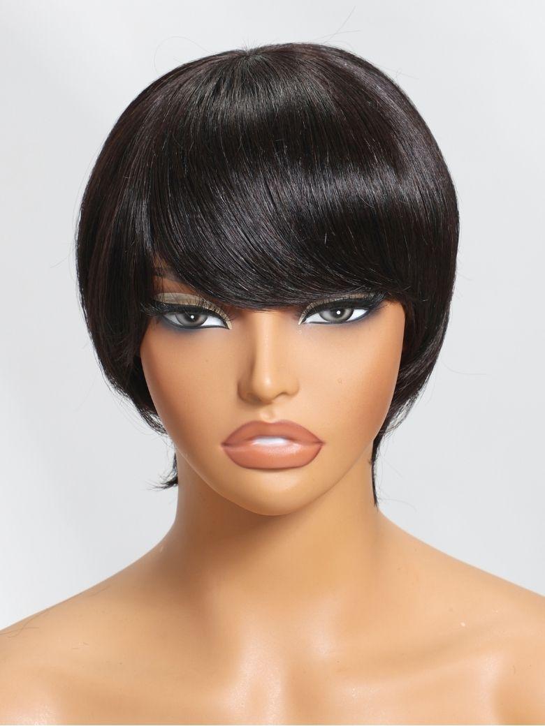 Nadula Pixie Cut Wigs for Black Women Glueless Pixie Cut Wig Human Hair Short Straight Wig Beginner Friendly Full Machine Human Hiar Wig Easy To Style Maintenance TikTokShopStockUp