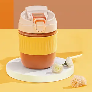 12oz/18.6oz Glass Shaker Bottle with Straw, BPA-Free Leak-Proof Protein Shake Cup, Odorless Multipurpose Water Bottle with Silicone Sleeve for Outdoor, Gym & Travel