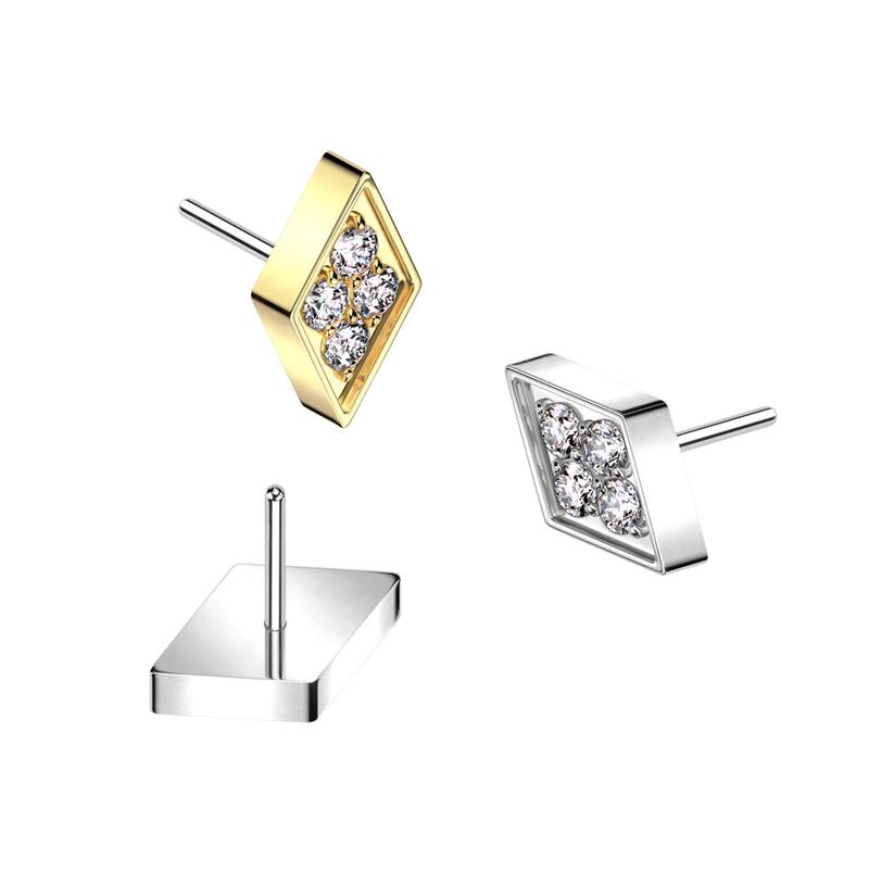 Titanium Diamond Nose Ring/ Labret