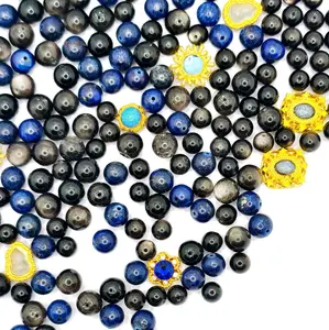 L1238]Crystal Blue Shadow DIY Beads DIY Charms Set