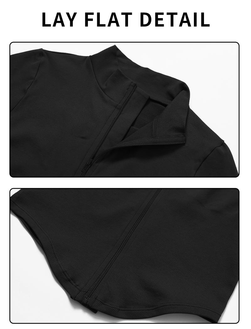 Women's Solid Criss Cross Crop Tank Top & High Waist Leggings & Zip Up Crop Jacket Tracksuit Set by MFVIM - Breathable Comfortable Outfits for Yoga, Gym, Workouts, Running, Yoga Wear, Workout Gym Clothing, Gym Sportswear, Casual Activewear