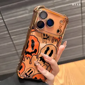 Phone Case, Witch Orange Goblin Design, Electroplated And TPU Material, Compatible With Samsung Galaxy Series, Including S22FE, S23, S24, S22PLUS, S23 Ultra, S24 Ultra, And  17, 16, 15, 14, 13 And Other Models
