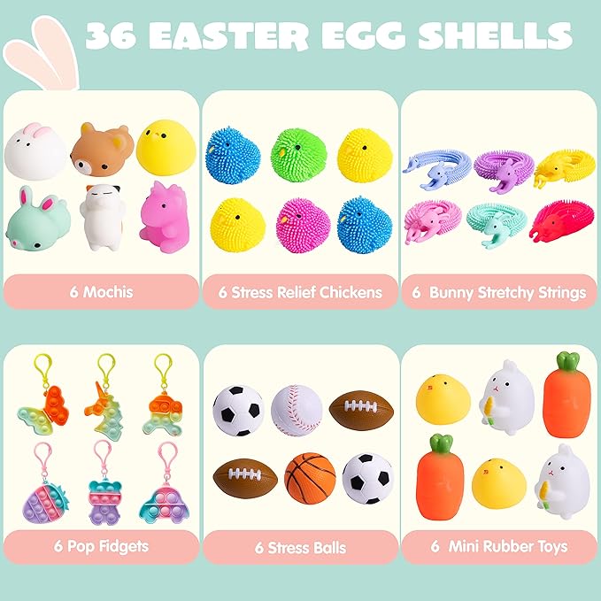 36pcs/48pcs/60pcs/80pcs/100pcs/120pcs/144pcs/160pcs/200pcs Prefilled Easter Eggs Toys and Stickers for Easter Egg Hunt, Filled with Toys Party Favors for Kids Boys Girls Easter Eggs Hunt, Basket Stuffers Fillers, Classroom Prize Supplies Kids Outdoor Play 36pcs/48pcs/60pcs/80pcs/100pcs/120pcs/144pcs/160pcs/200pcs Prefilled Easter Eggs Toys and Stickers for Easter Egg Hunt, Filled with Toys Party Favors for Kids Boys Girls Easter Eggs Hunt, Basket Stuffers Fillers, Classroom Prize Supplies Kids Outdoor Play