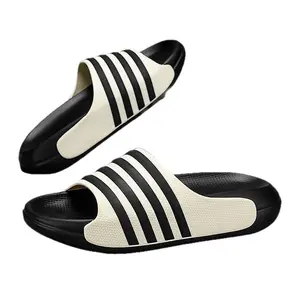 Men's Thick Sole Slide Sandals Comfort EVA Shower Slippers Non Slip Summer Beach Slides Lightweight Casual Bathroom Pool Sandals Open Toe House Slippers Quick Dry Cushion Slides for Indoor Outdoor Walking