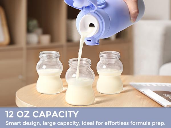 Momfann Portable Bottle Warmer for Travel, Dual Heating Modes for Breastmilk & Water On The Go, Portable Bottle Milk Warmer with Fast Heating & Long Battery Life, 12 Ounces Large Capacity