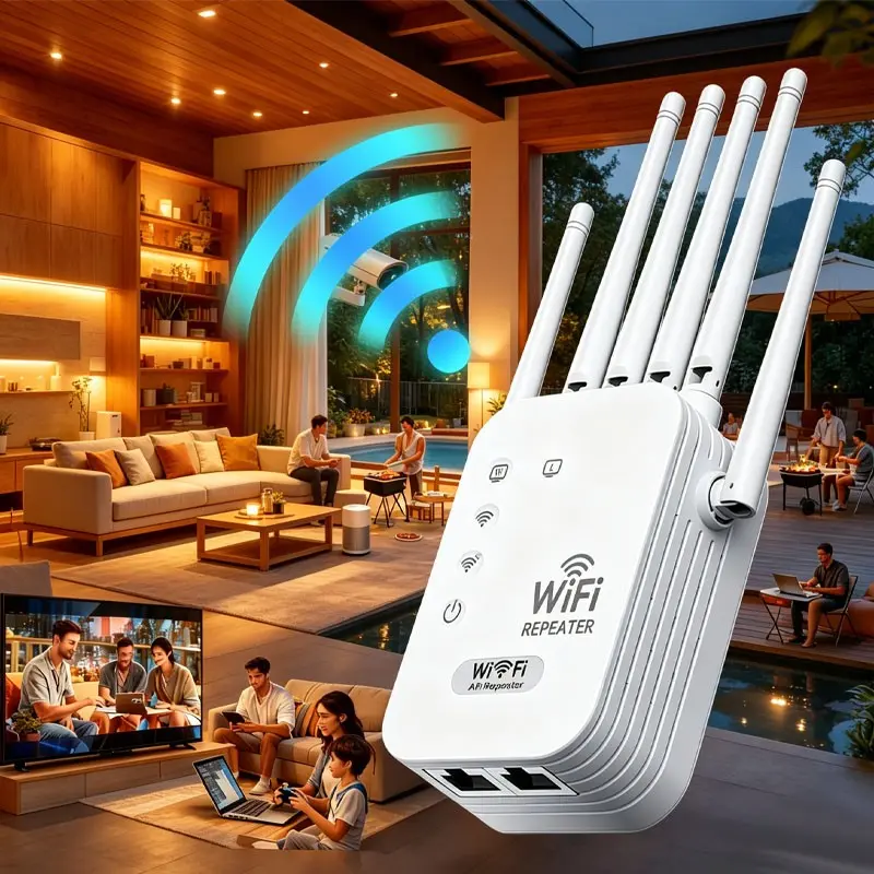 2026 WiFi Extender Signal Booster, Equipped with 300Mbps Ethernet, It Covers An Area of Up To 1000 Square Feet, WiFi Extenders Signal Booster for Home and Offices, WiFi Repeater, Wireless Signal Repeater, Christmas Gift (Only supports 2.4GHz WiFi.)