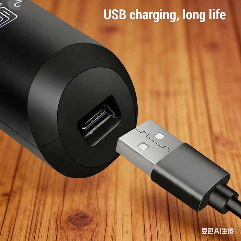 3-in-1 Electric Shaver with Smart Digital Display, USB Charging, Three Floating Blades, and Washable Head