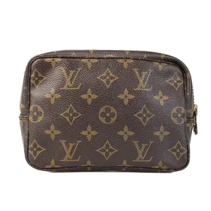 Pre-owned Louis Vuitton Canvas Toiletry Bags L26020765 Monogram Trousse 18