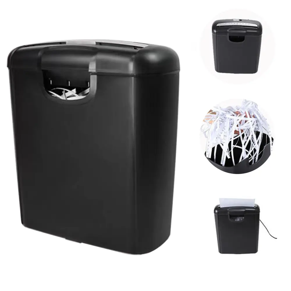 6-Sheet High-Security Paper Shredder with 2.64gal Wastebasket - Fast & Durable with Overheat Protection, Heavy Duty Cross-Cut Shredder for Home Office Use Black, 2.64Gal Capacity