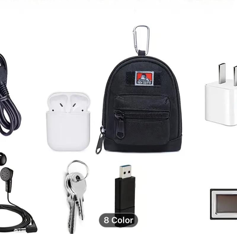 Ben Davis Mini Backpack for Men and Women, 8 Color Options, Handheld Clip, Key & Wallet Features, Ideal for Everyday Use