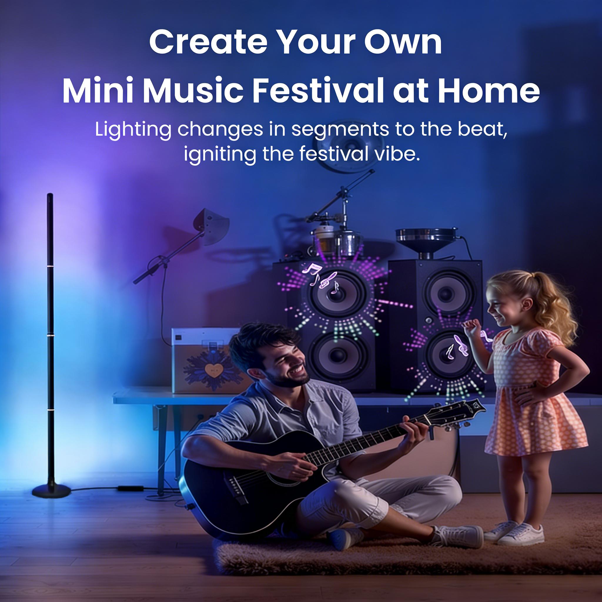 DAYBETTER New Smart LED Ambience Light | 16M Colors, Music Sync, 3-Way Control | Tool-Free Setup | Modern Corner led Light for Bedroom, Living Room, Gaming Room| Ambient Decor (Pair with Main Lights)