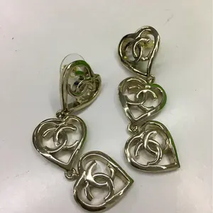 Pre-owned Love Double C Long Earrings