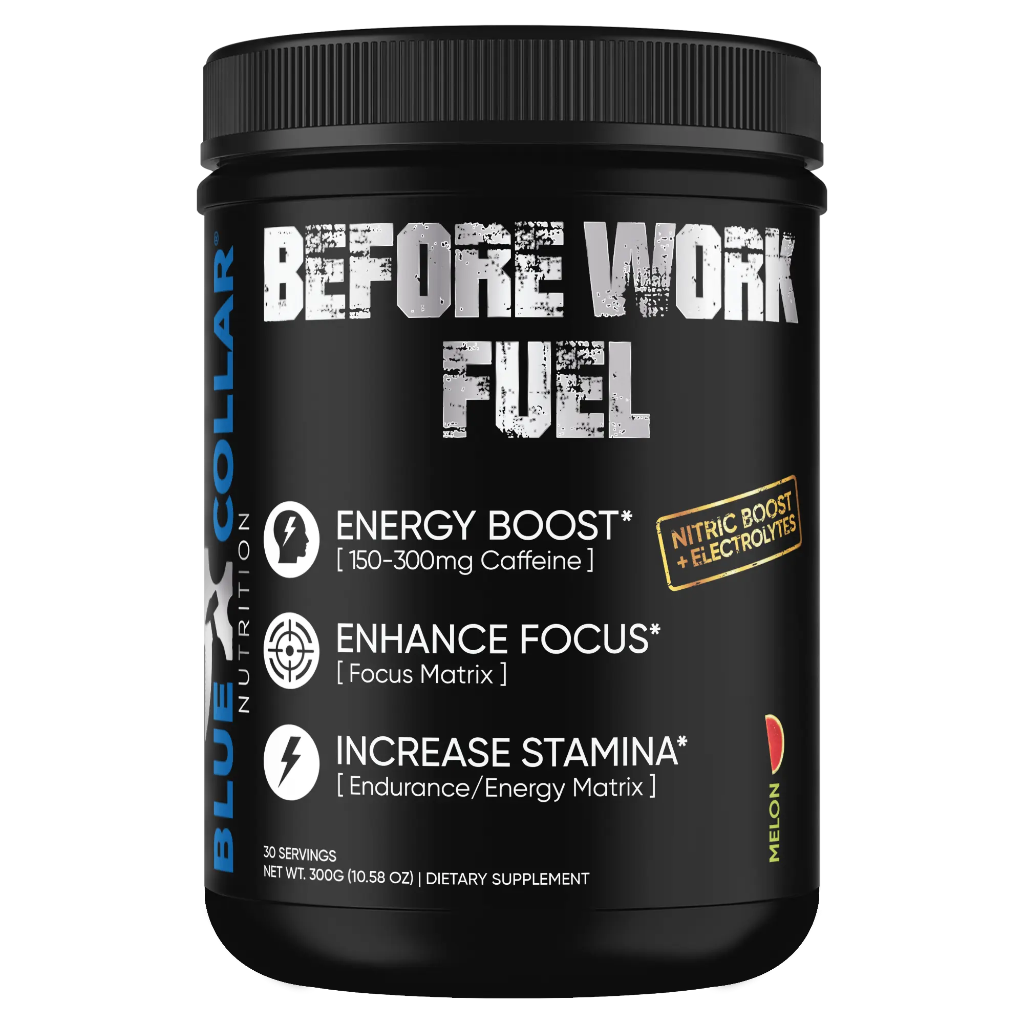 Blue Collar Nutrition Before Work Fuel - Energy Drink Powder - Boost Energy, Focus, Performance - 30 Servings