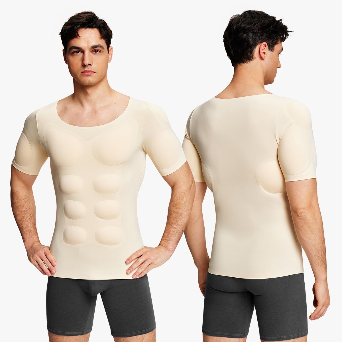 【LIVE】Nebility Men’s Invisible Seamless Muscle-Enhancing T-Shirt with Removable Muscle Pads and Light Compression Function, Suitable for Everyday Wear, Cosplay, and Special Occasions 【LIVE】Nebility Men’s Invisible Seamless Muscle-Enhancing T-Shirt with Removable Muscle Pads and Light Compression Function, Suitable for Everyday Wear, Cosplay, and Special Occasions