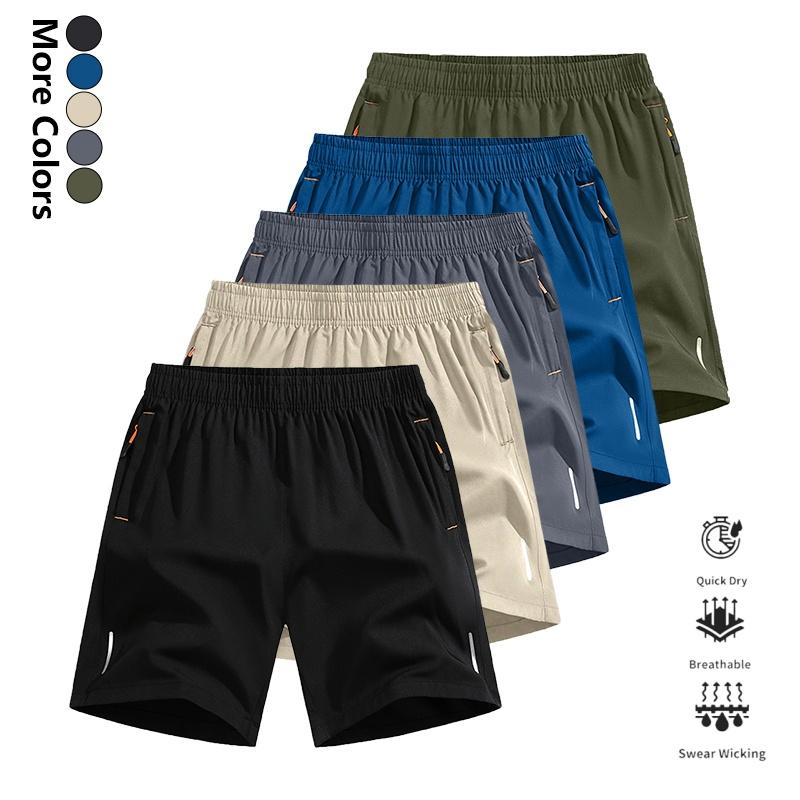 Men’s quick-dry outdoor sports shorts, 5-pack, featuring zippered pockets and a drawstring design, with reflective stripes; suitable for climbing, tennis, running, and other outdoor activities; performance running shorts; tennis sportswear; stylish design Men’s quick-dry outdoor sports shorts, 5-pack, featuring zippered pockets and a drawstring design, with reflective stripes; suitable for climbing, tennis, running, and other outdoor activities; performance running shorts; tennis sportswear; stylish design