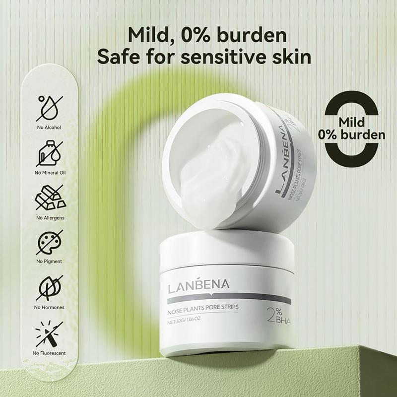LANBENA Blackheads & Whiteheads Removal Kit for Clear, Radiant Skin: Facial Exfoliating Power, Acne Deep Cleansing, 30g Clay Mask, and Nasal Strips for a Fresh-Faced Glow! Skincare