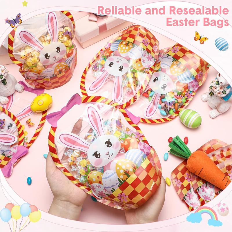25/50 Pcs Easter Goodie Bags Plastic Candy Gift Bags with Handle Bunny Chick Pattern Transparent Treat Bags for Teacher Students Office Employee Coworker,Easter Egg Hunting Supplied,Appreciation Gift for Birthday Wedding Valentine's Day Celebration Gift 25/50 Pcs Easter Goodie Bags Plastic Candy Gift Bags with Handle Bunny Chick Pattern Transparent Treat Bags for Teacher Students Office Employee Coworker,Easter Egg Hunting Supplied,Appreciation Gift for Birthday Wedding Valentine's Day Celebration Gift