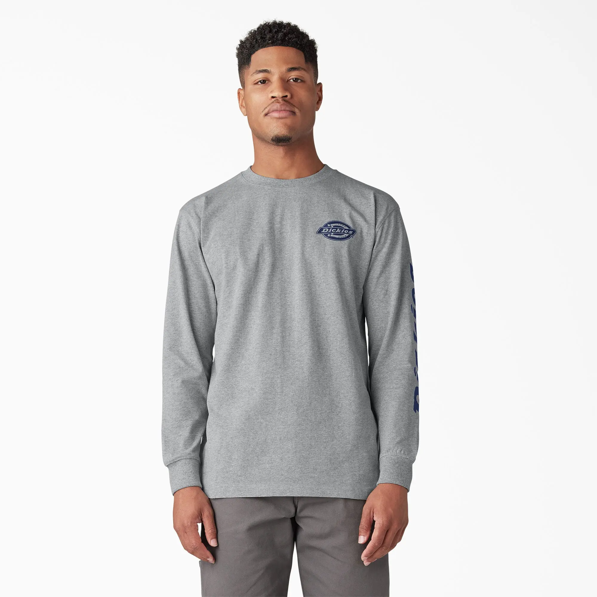 Dickies Long Sleeve Heavyweight Logo T-Shirt Classic Jersey,Durable Comfort, Logo Print, Tagless Neck Label, Classic Workwear Style, Everyday Versatility
