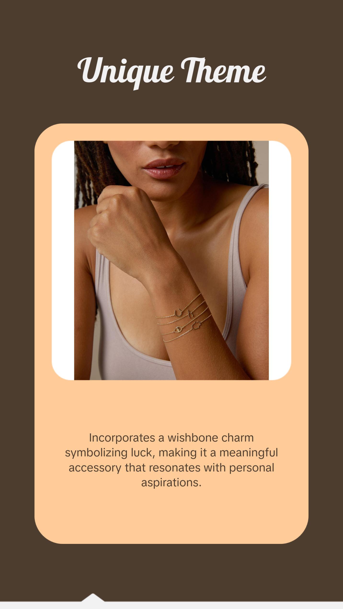 Just For Luck Wishbone Bracelet