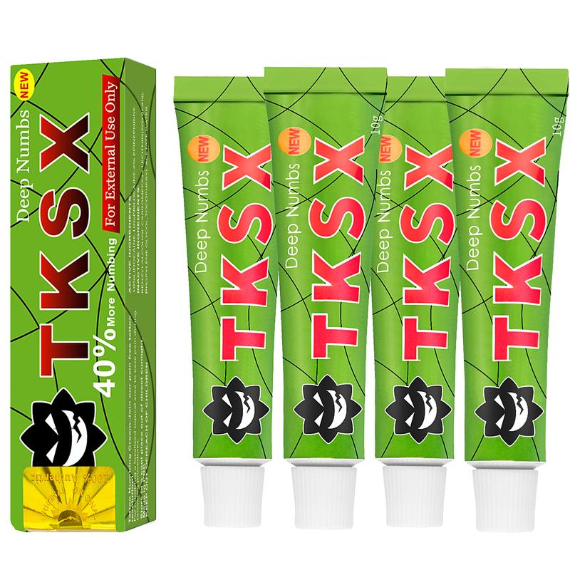 TKSX Tattoo Numbing Cream, Relief Cream for Laser Removal, Waxing, Eyebrow Threading, TKTX Tattoo External Cream (10g*2pcs)
