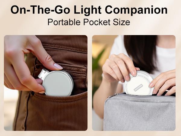 Newmowa 3-in-1 Magnetic Mirror Selfie Light – 360° LED Ring Light with MagSafe, Mirror and Phone Stand, Portable Rechargeable Fill Light, 3 Color Temperatures for Makeup, Live Streaming, Video Calls, Gift, Compatible with iPhone 17