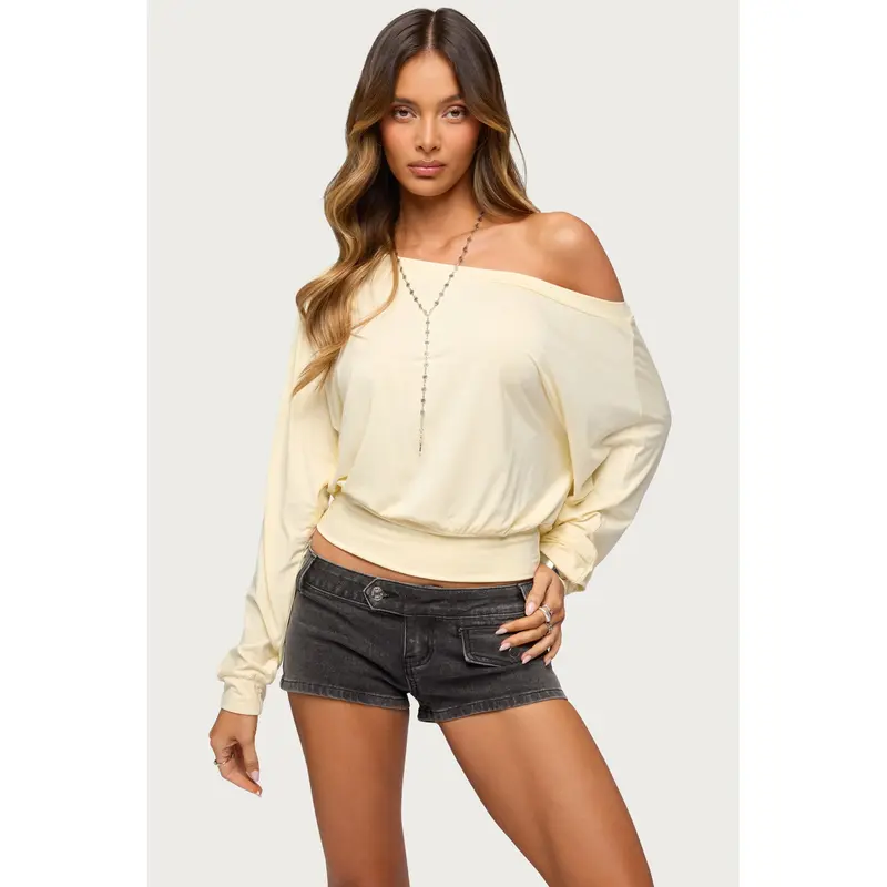 women's off shoulder sweatshirt - TikTok Shop