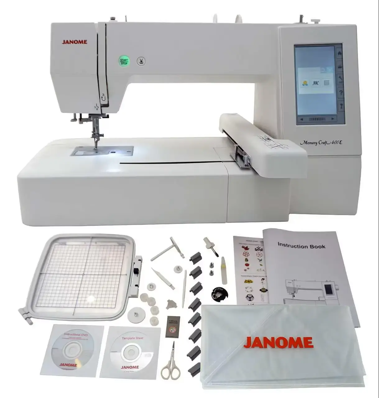 Janome Memory Craft 400E Embroidery Machine with Bonus 7.9x7.9