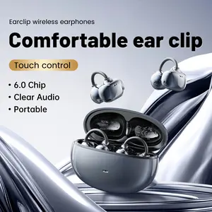 Wireless clip on earphones provide a comfortable fit, with crystal clear sound and long playback time. Open earbuds Bluetooth 6.0 wireless earphones are suitable for women, especially for small ears, sports, exercise, and glasses speaker factory sk 50