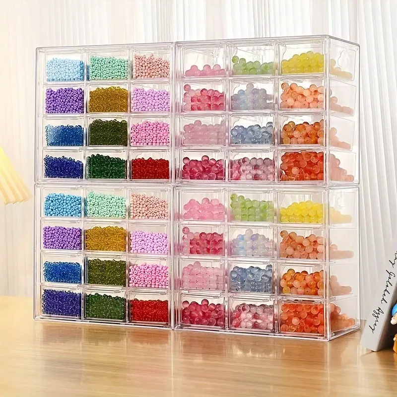 Clear Multi-Layer Beads Jewelry Storage Display Box - Convenient and Practical Supplies for Organizing and Showcasing Accessories - Durable, Easy-to-Use, and Space-Saving Design, Bead Storage Boxes, Bead Storage Containers, Bead Organizer