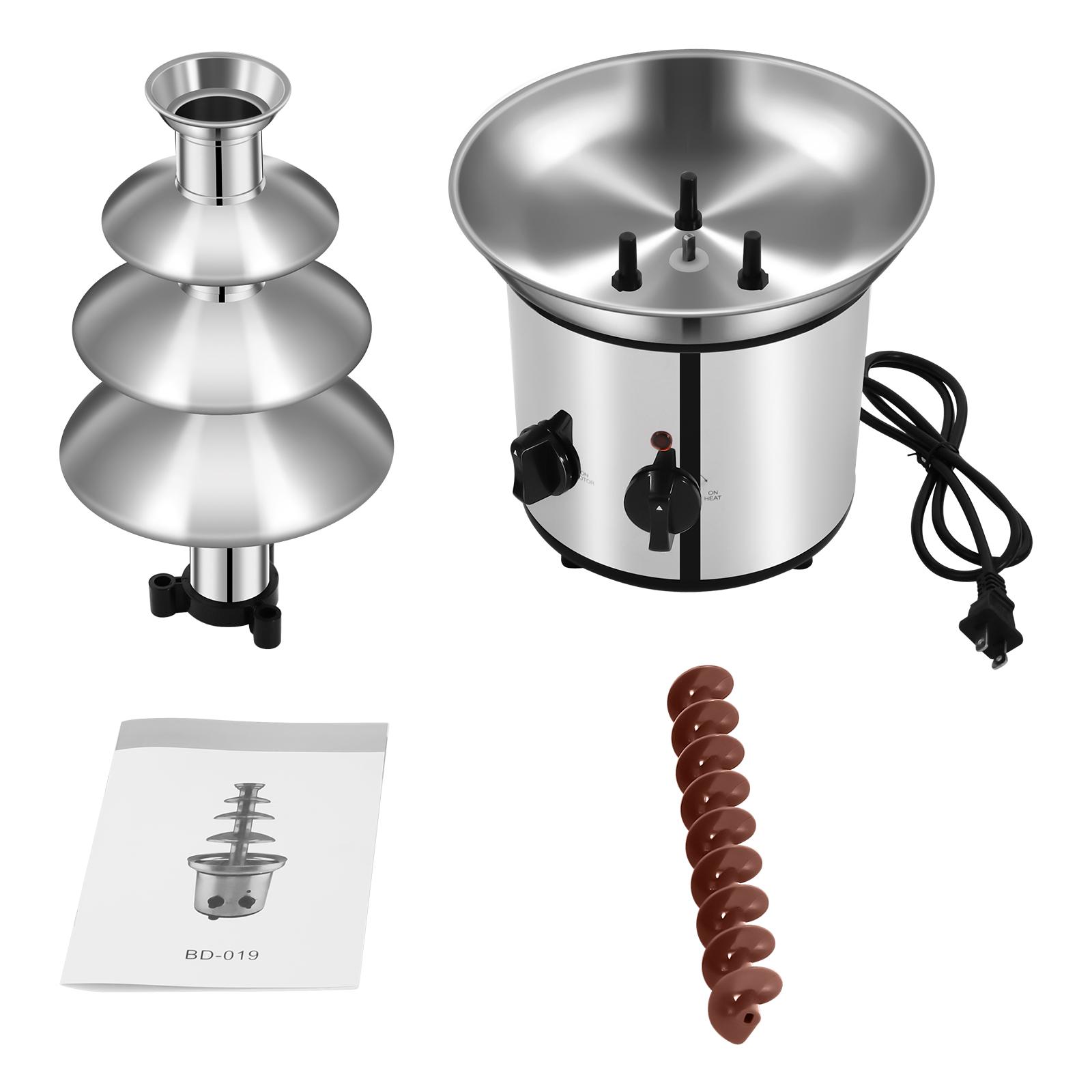 CNCEST Deluxe Electric Chocolate Melting Fountain Machine 4 Tier Chocolate Fountain for Ultimate Indulgence 60.86oz Capacity for Candy Butter Cheese