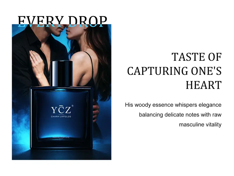 Product Introduction of YCZ Midnight Marine Man Eau de Parfum(100ml/50ml) Aromatic Marine with Cinnamon & Pink Pepper Notes Long Lasting Gift EDP for Bold Confidence Fragrance Warmth 4