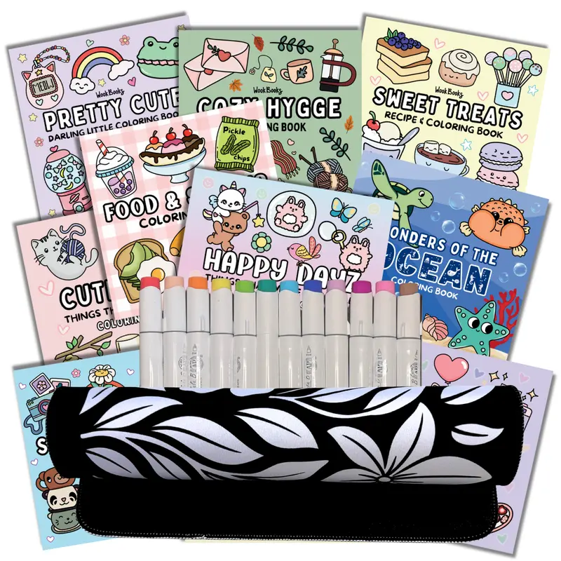 Coloring Mat & Book Bundle – The Complete Wook Books Coloring Experience!