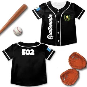 GUATEMALA 502 Black Baseball Jersey, Guatemala Flag Baseball Jersey, Jersey for Youth Kids And Adults, Guatemala Soccer Jersey, Gift For Friend, Gift For Fan, Gift For Boys
