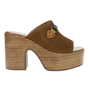 Seychelles Womens Take The Lead Block  Casual Sandals Casual High Heel 3" & Up - Brown