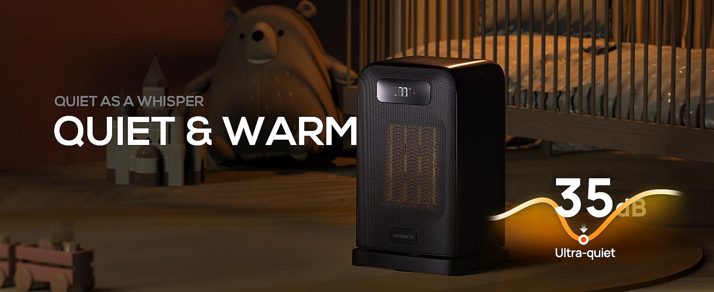 MORENTO Space Heater Indoor,1500W Electric Desk Portable Heaters 10&15inch for Safety Use with Fan and 3 Heating Modes，Remote control and WIFI#TikTokShopBlackFriday